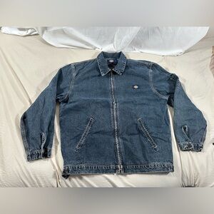 Dickies Denim Detroit Lightweight Jacket Blue Jean Canvas Workwear Chore Large
